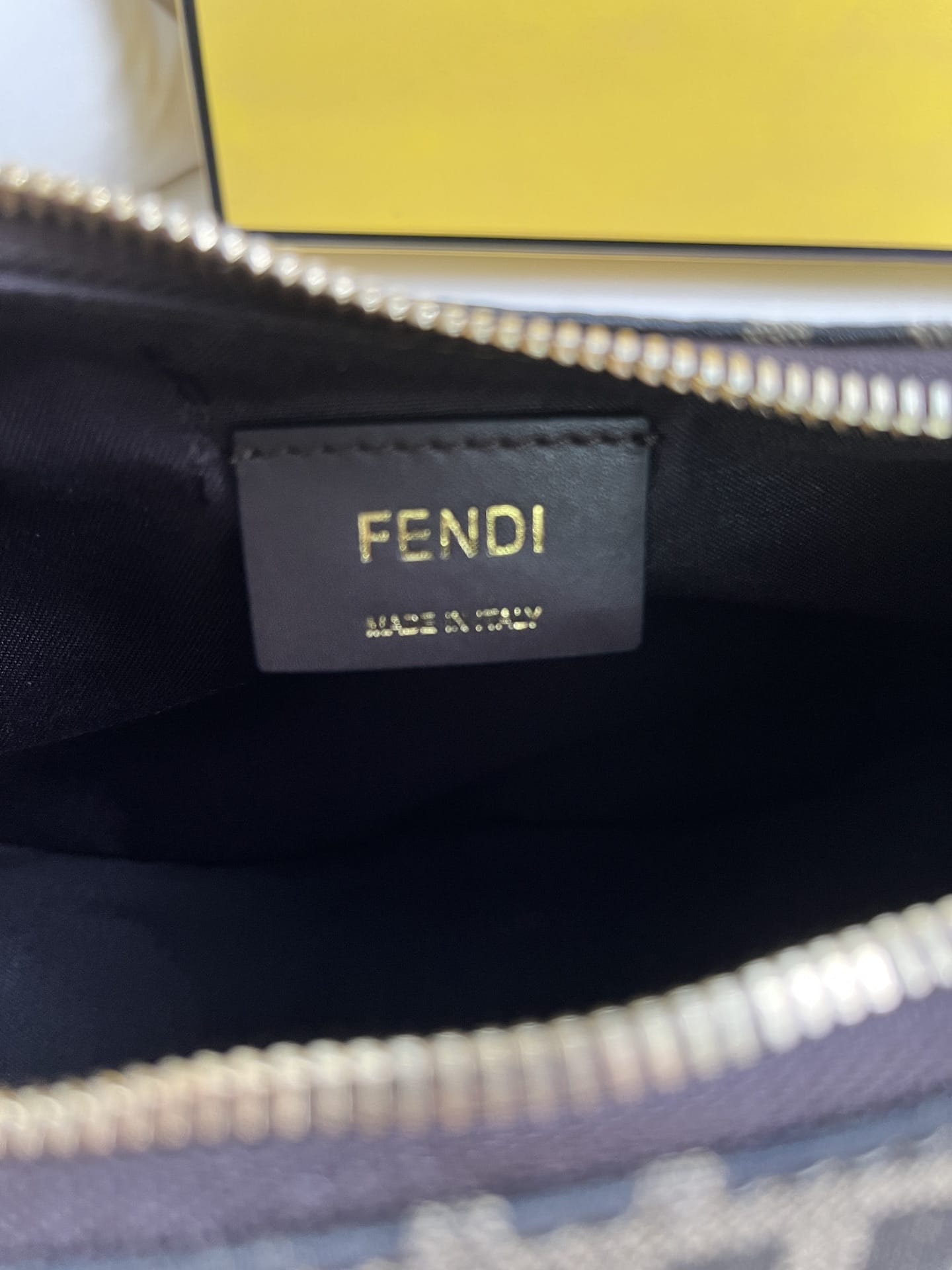 FENDI TIMELESS Fendigraphy Small Brown FF Jacquard Fabric Bag