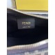 FENDI TIMELESS Fendigraphy Small Brown FF Jacquard Fabric Bag