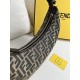 FENDI TIMELESS Fendigraphy Small Brown FF Jacquard Fabric Bag