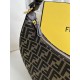 FENDI TIMELESS Fendigraphy Small Brown FF Jacquard Fabric Bag