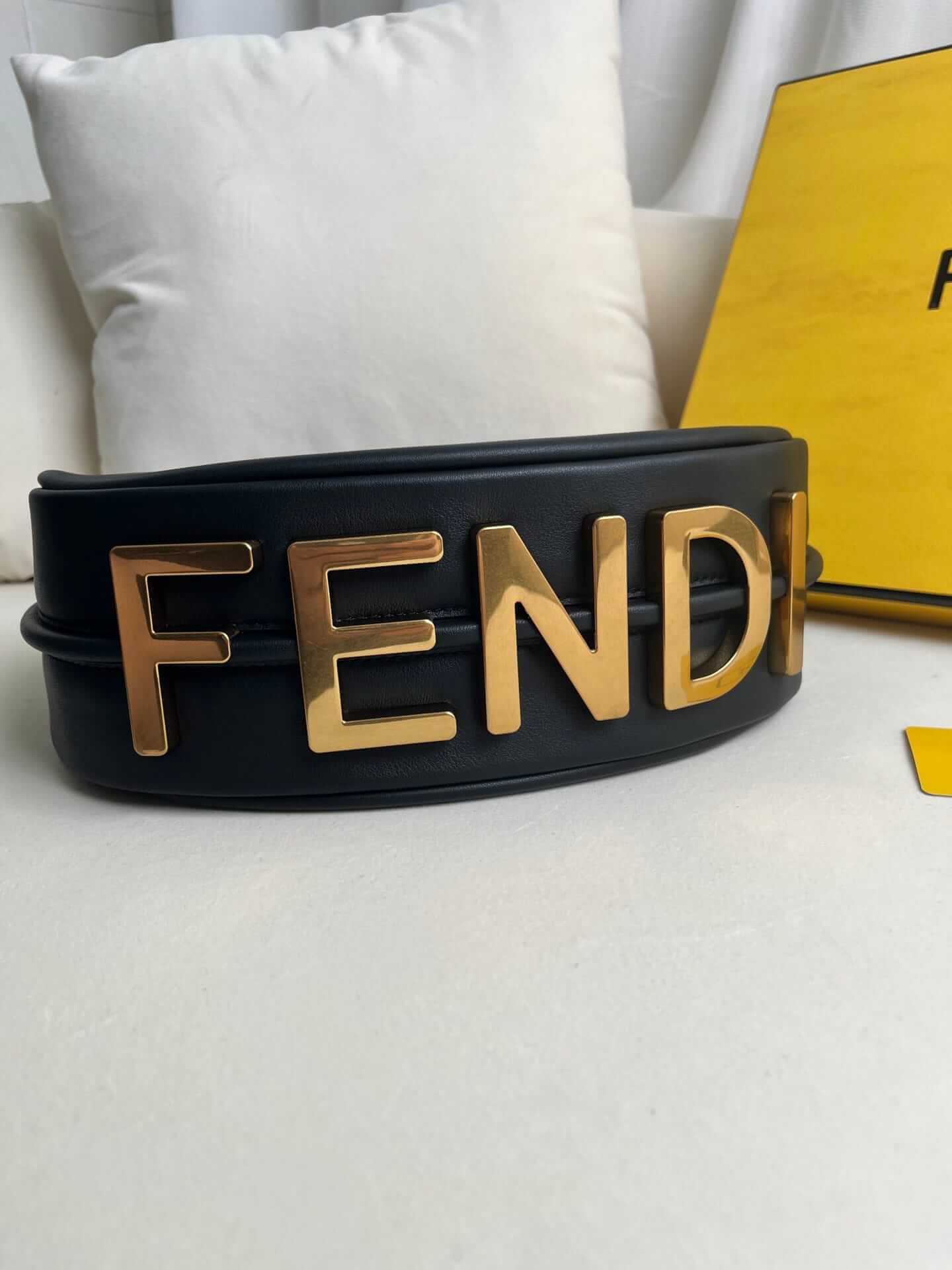 FENDI TIMELESS Fendigraphy Small Black Leather Bag