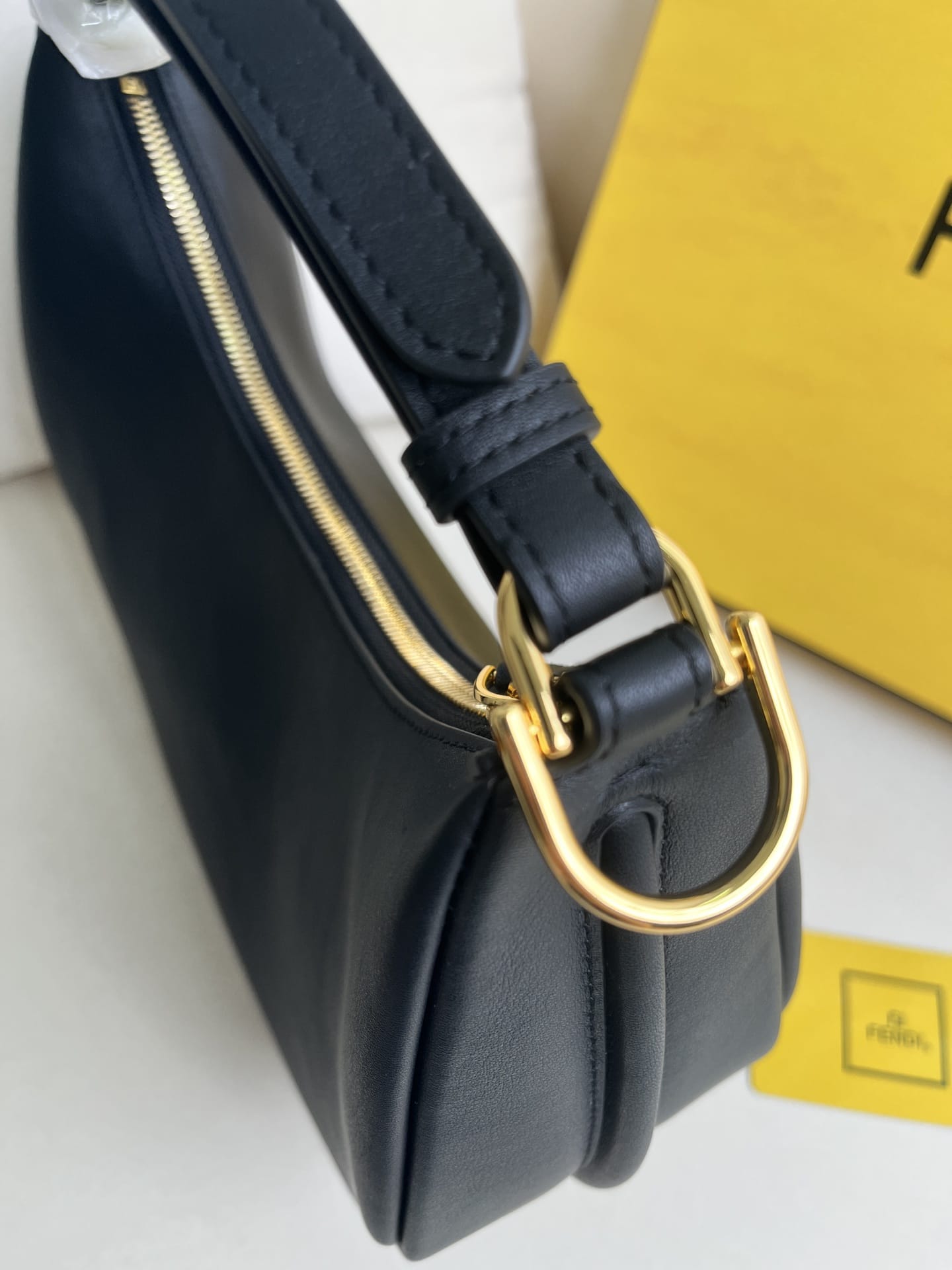 FENDI TIMELESS Fendigraphy Small Black Leather Bag