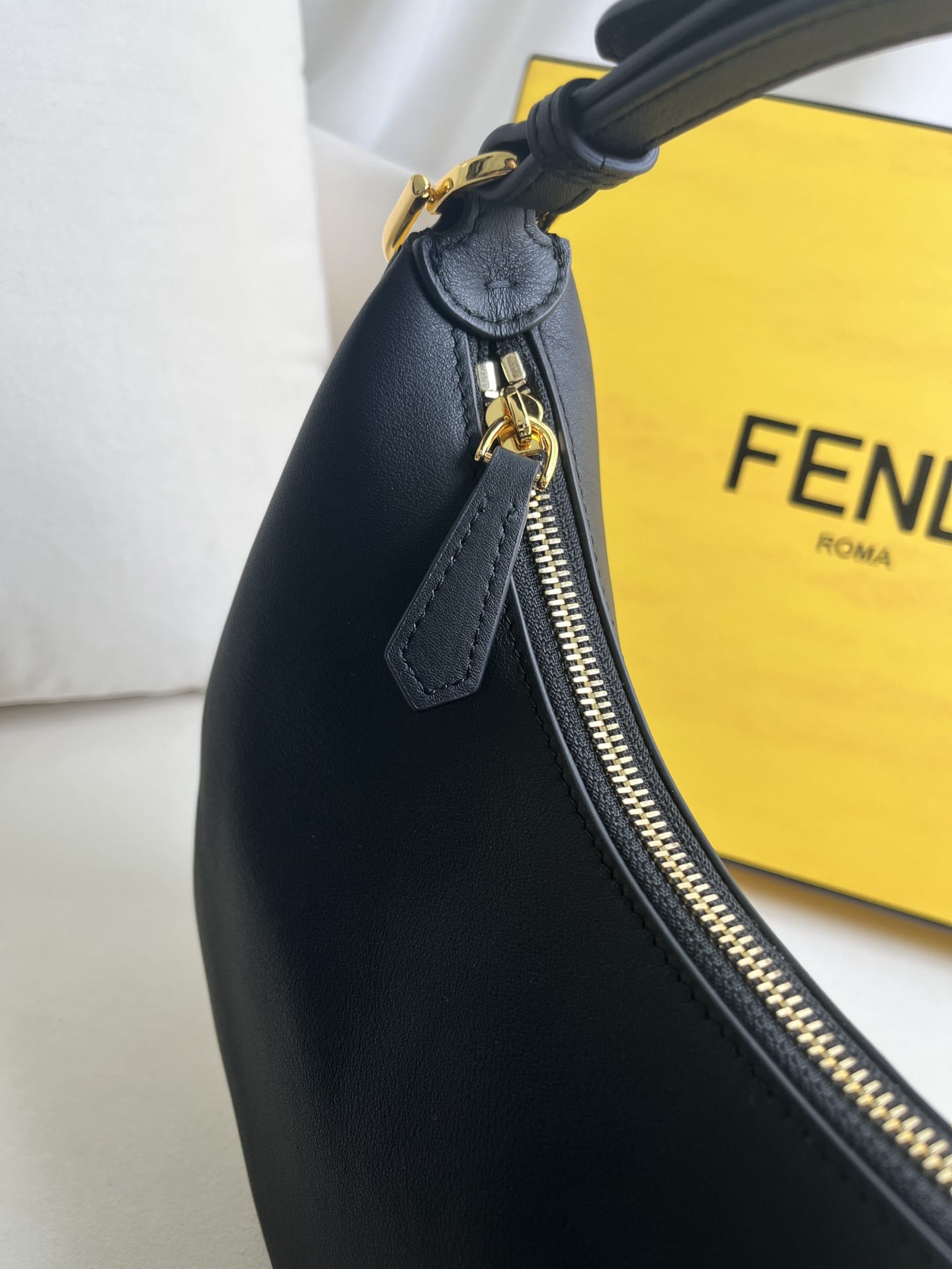 FENDI TIMELESS Fendigraphy Small Black Leather Bag