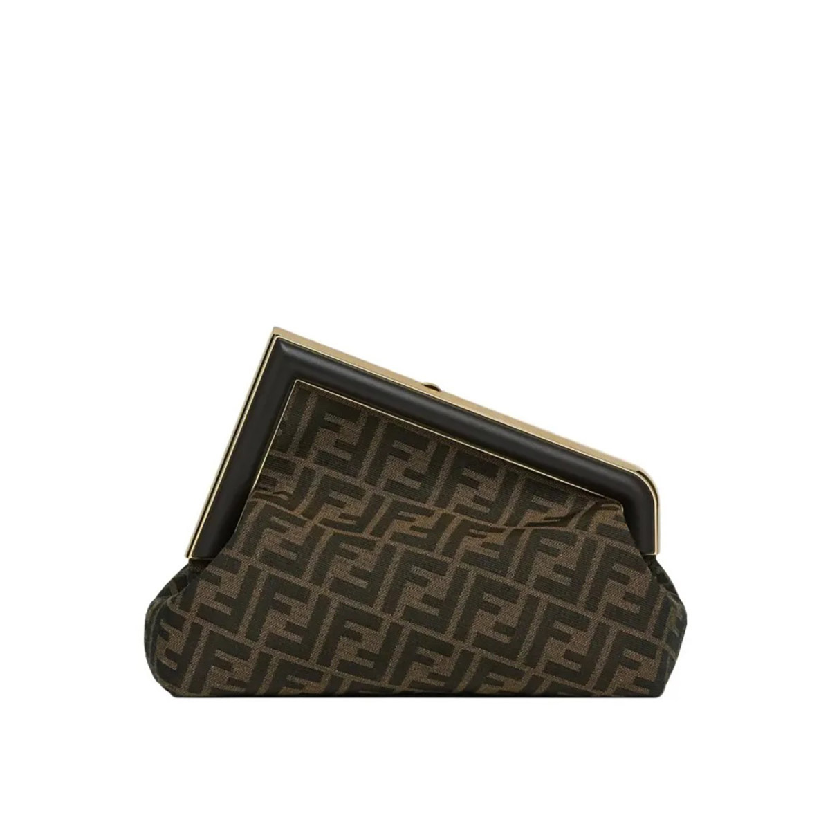 FENDI TIMELESS First Small Brown FF Jacquard Fabric Bag