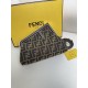 FENDI TIMELESS First Small Brown FF Jacquard Fabric Bag