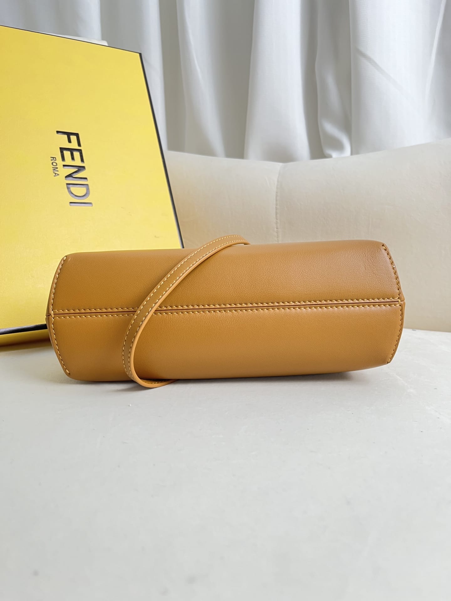 FENDI TIMELESS First Small Brown Leather Bag