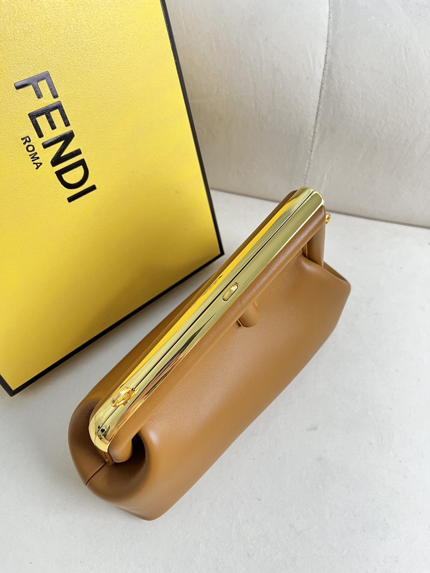 FENDI TIMELESS First Small Brown Leather Bag