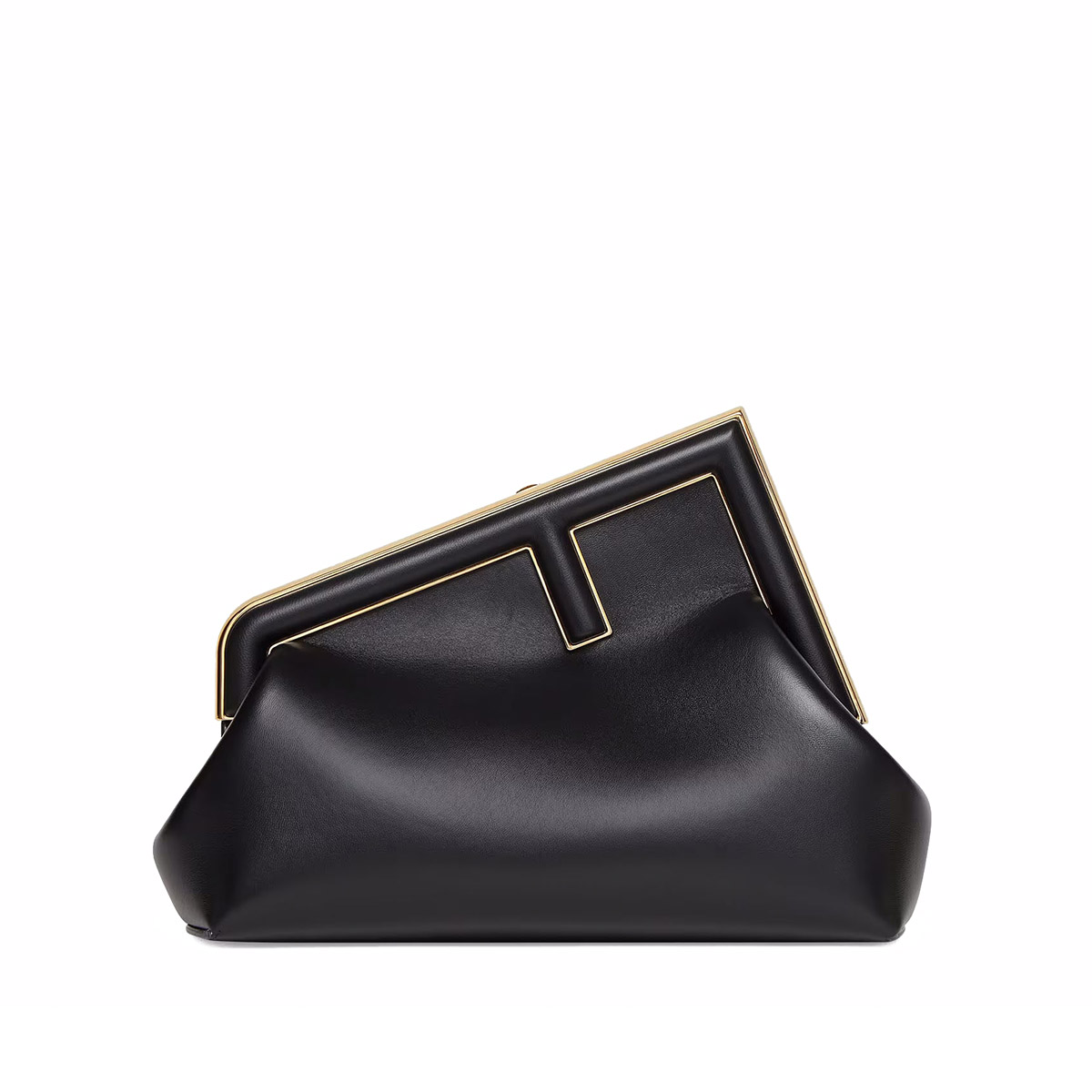 FENDI TIMELESS First Midi Black Leather Bag