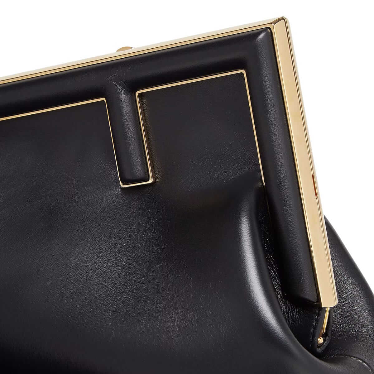 FENDI TIMELESS First Midi Black Leather Bag