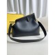 FENDI TIMELESS First Midi Black Leather Bag