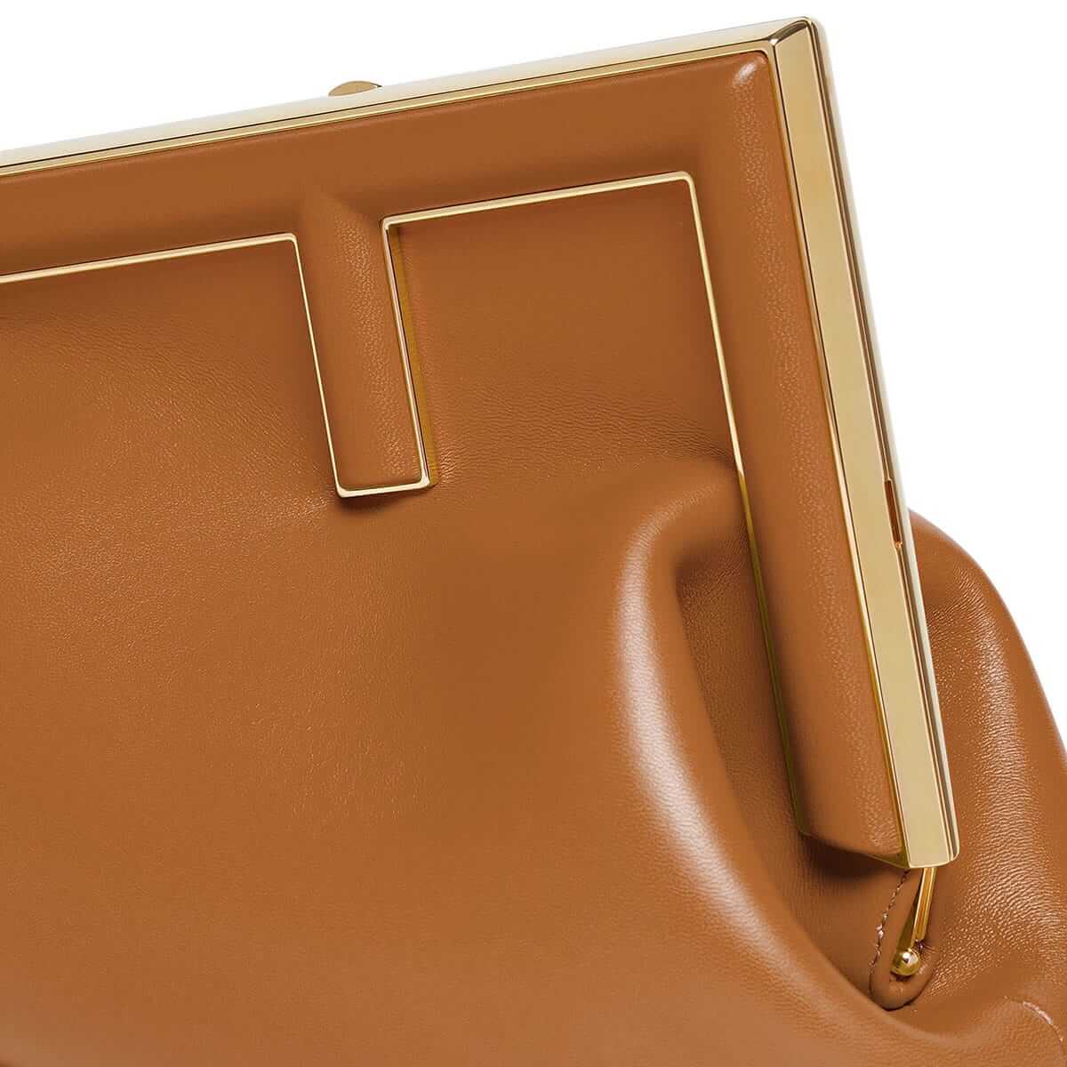 FENDI TIMELESS First Midi Brown Leather Bag