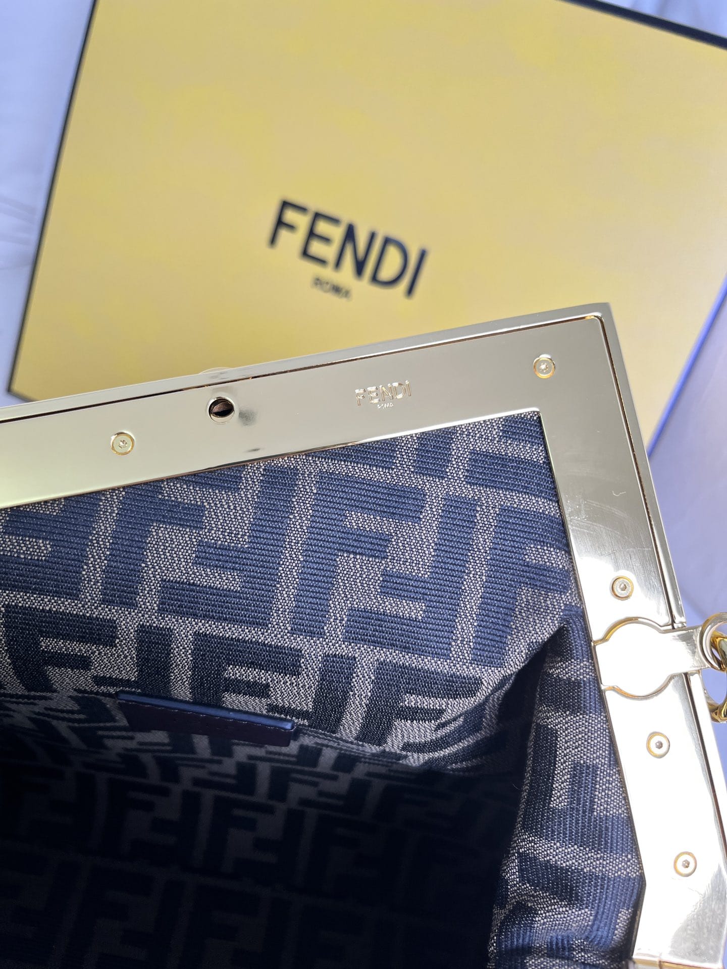 FENDI TIMELESS First Midi Brown Leather Bag