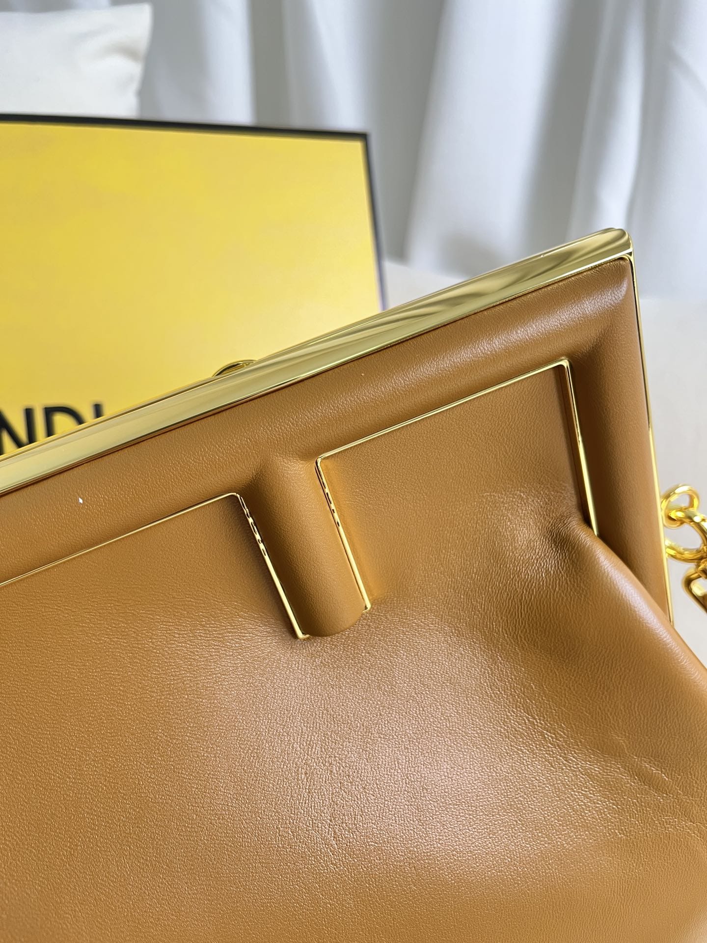 FENDI TIMELESS First Midi Brown Leather Bag