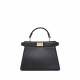 FENDI TIMELESS Peekaboo ISeeU Petite Black Calfskin Leather Bag