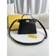 FENDI TIMELESS Peekaboo ISeeU Petite Black Calfskin Leather Bag