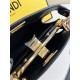 FENDI TIMELESS Peekaboo ISeeU Petite Black Calfskin Leather Bag