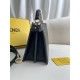 FENDI TIMELESS Peekaboo ISeeU Petite Black Calfskin Leather Bag