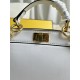 FENDI TIMELESS Peekaboo ISeeU Petite White Calfskin Leather Bag