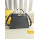 FENDI TIMELESS Peekaboo ISeeU Small Black Calfskin Bag