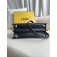 FENDI TIMELESS Peekaboo ISeeU Small Black Calfskin Bag