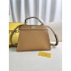 FENDI TIMELESS Peekaboo ISeeU Small Brown Calfskin Bag