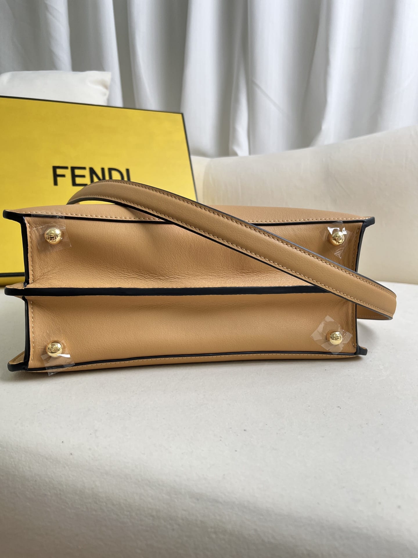 FENDI TIMELESS Peekaboo ISeeU Small Brown Calfskin Bag