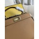 FENDI TIMELESS Peekaboo ISeeU Small Brown Calfskin Bag