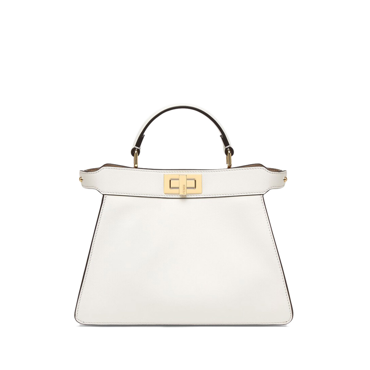 FENDI TIMELESS Peekaboo ISeeU Small White Calfskin Bag