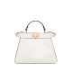 FENDI TIMELESS Peekaboo ISeeU Small White Calfskin Bag