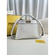 FENDI TIMELESS Peekaboo ISeeU Small White Calfskin Bag