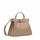 FENDI TIMELESS Peekaboo ISeeU Small Dove Gray Calfskin Bag