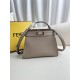 FENDI TIMELESS Peekaboo ISeeU Small Dove Gray Calfskin Bag