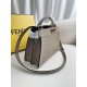 FENDI TIMELESS Peekaboo ISeeU Small Dove Gray Calfskin Bag