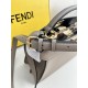 FENDI TIMELESS Peekaboo ISeeU Small Dove Gray Calfskin Bag