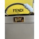 FENDI TIMELESS Peekaboo ISeeU Small Dove Gray Calfskin Bag