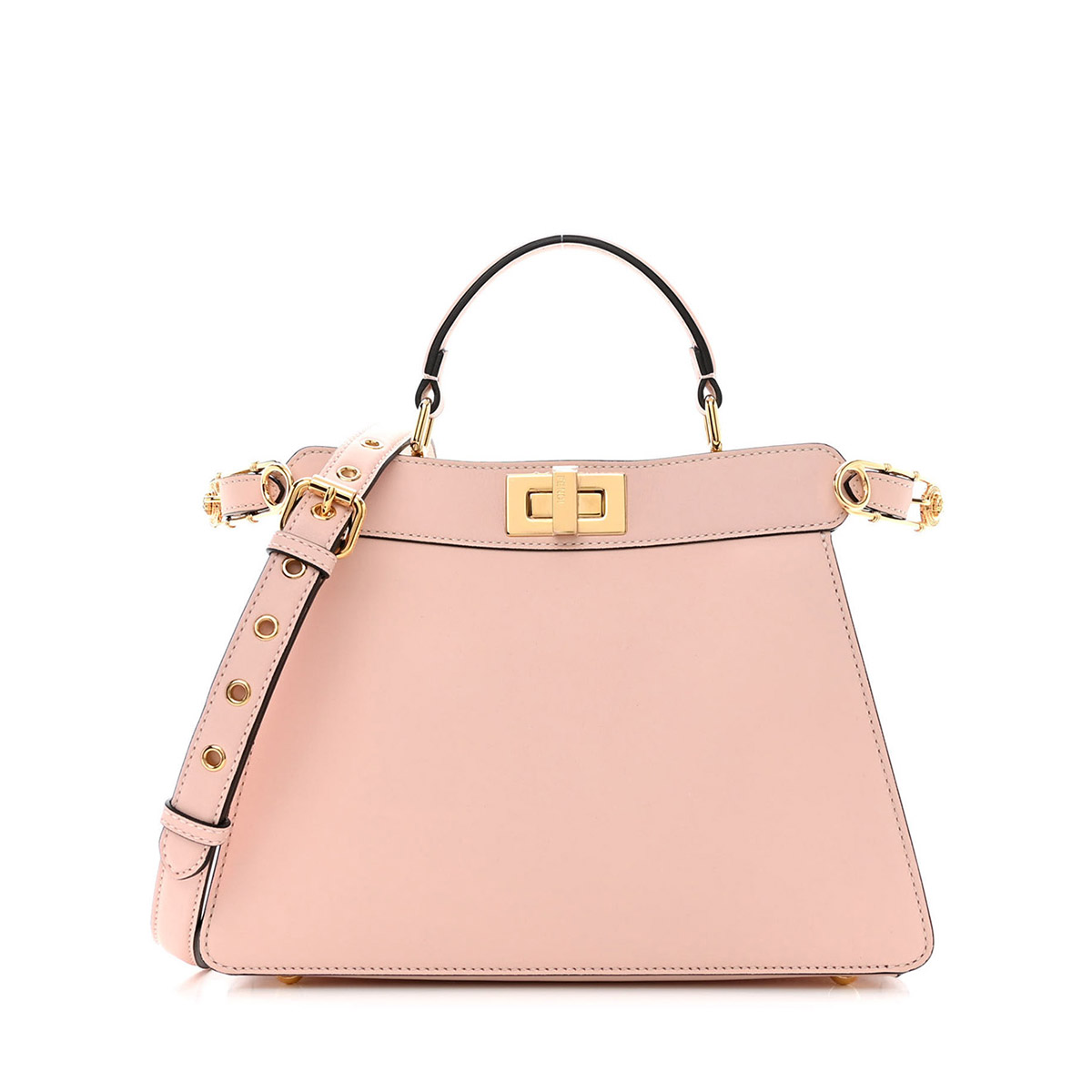 FENDI TIMELESS Peekaboo ISeeU Small Pink Calfskin Bag