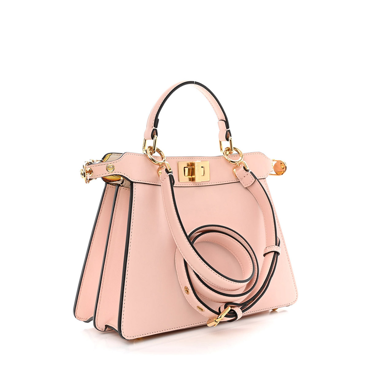 FENDI TIMELESS Peekaboo ISeeU Small Pink Calfskin Bag