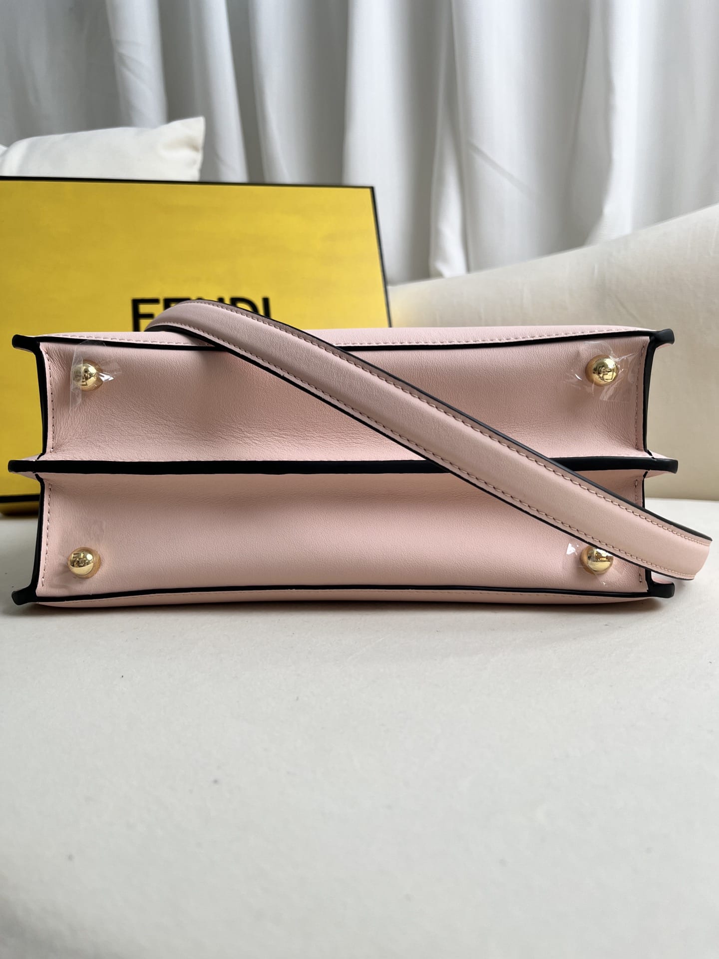 FENDI TIMELESS Peekaboo ISeeU Small Pink Calfskin Bag