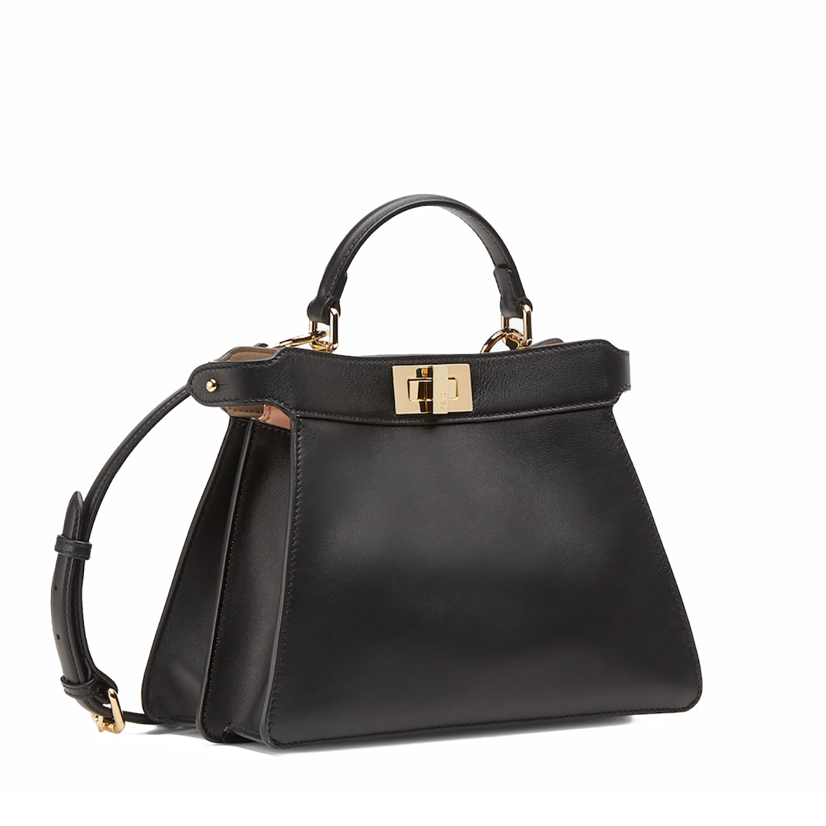 FENDI TIMELESS Peekaboo ISeeU Medium Black Calfskin Bag