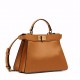 FENDI TIMELESS Peekaboo ISeeU Medium Brown Calfskin Bag