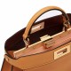 FENDI TIMELESS Peekaboo ISeeU Medium Brown Calfskin Bag