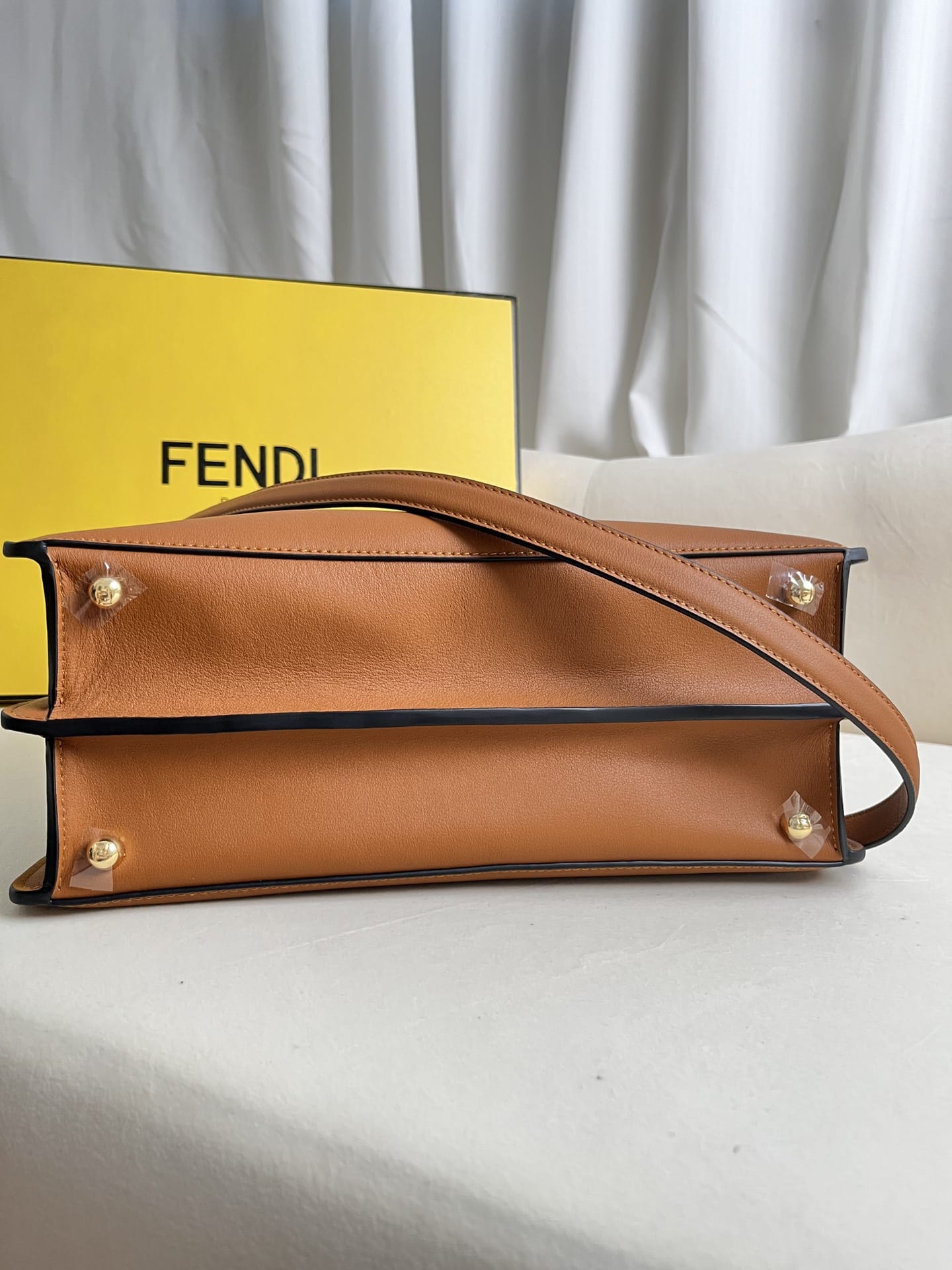 FENDI TIMELESS Peekaboo ISeeU Medium Brown Calfskin Bag