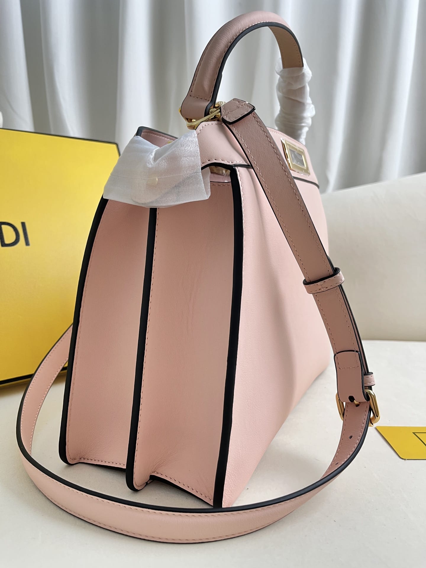 FENDI TIMELESS Peekaboo ISeeU Medium Pink Calfskin Bag