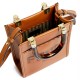 FENDI Mini Sunshine Shopper Brown Leather Bag