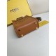 FENDI Mini Sunshine Shopper Brown Leather Bag