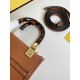 FENDI Mini Sunshine Shopper Brown Leather Bag