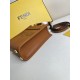 FENDI Mini Sunshine Shopper Brown Leather Bag