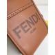 FENDI Mini Sunshine Shopper Brown Leather Bag