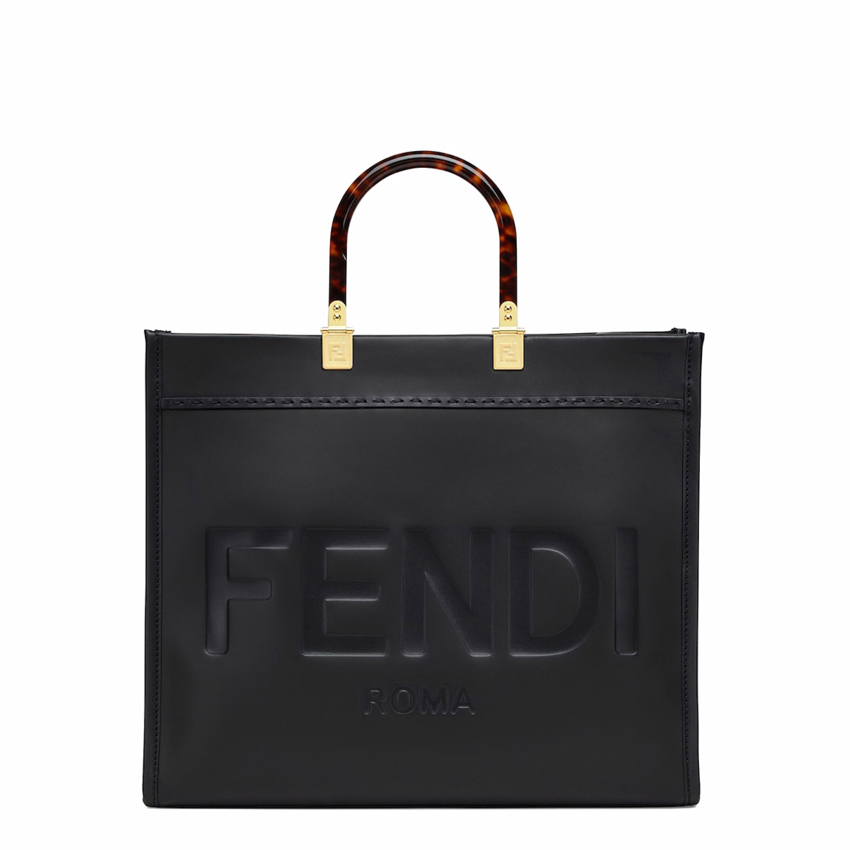 FENDI TIMELESS Sunshine Medium Black Calfskin Bag