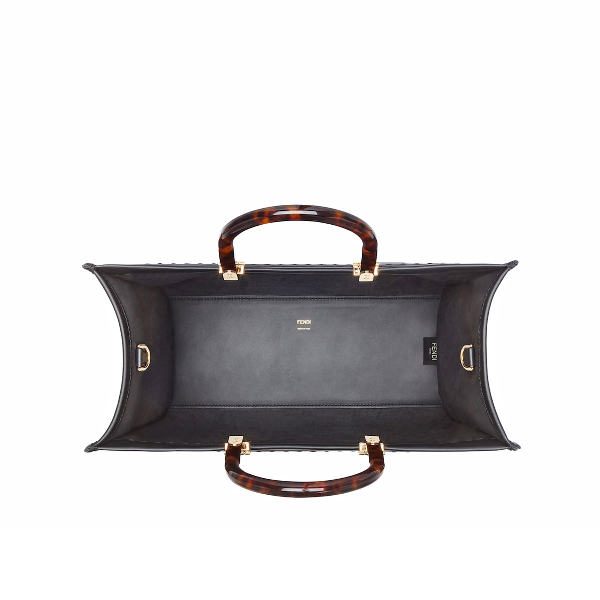 FENDI TIMELESS Sunshine Medium Black Calfskin Bag